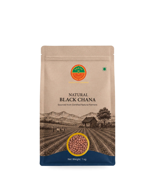 Natural Black Chana 1 kg pack on a white background