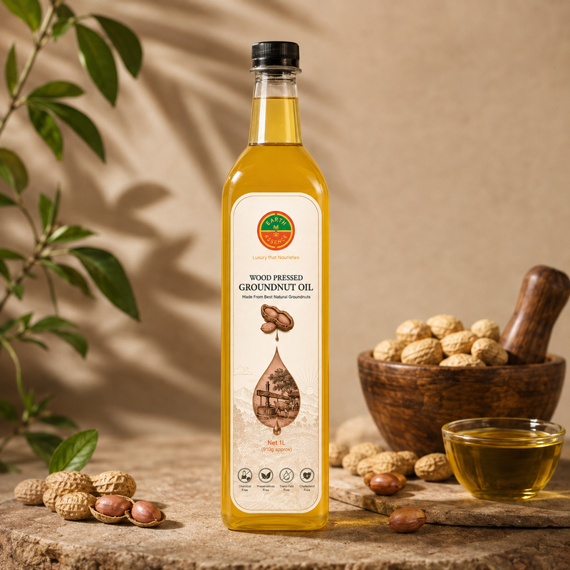 Wood-Pressed Groundnut Oil