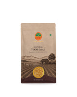 Natural Toor Dal 1 kg pack on a white background