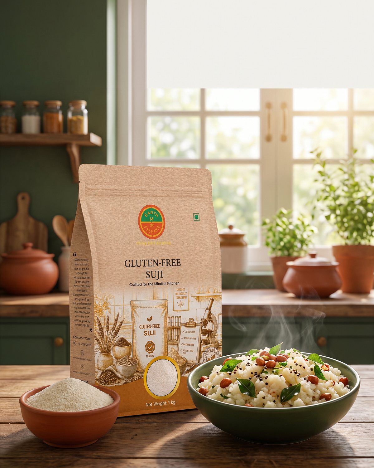 Gluten Free Suji in a home kitchen